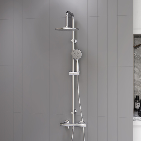 Душевая стойка Dorff Futura D0710500 настенная цвет хром с термостатом