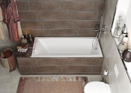 Ванна акриловая 1MarKa AELITA SLIM 01ае1790слим 170х90 встраиваемая прямоугольная без ножек