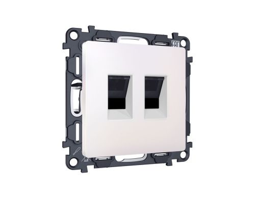 Комплект механизма компьютерной двойной розетки RJ-45 с автоматической защитной шторкой Ambrella Volt MA MA212110 - фото 3