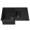 Кухонная мойка Uperwood Quartz Premium UPD-05 3910202119 80х50 цвет черный поверхность матовая
