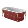 Ванна из искусственного камня Migliore OLIVIA CONSOLE 24268 175х80 отдельностоящая прямоугольная с ножками