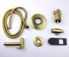 Гигиенический душ со смесителем Bronze de Luxe Element EL28GB черный/золото