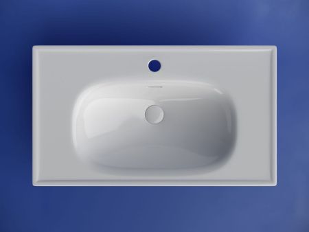 Раковина из сантехнического фарфора Ceramica Nova SABO CN13002 80х50 накладная цвет белый 1 отверстие под смеситель