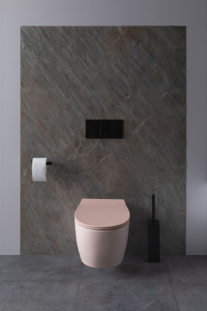 Чаша унитаза подвесная Allen Brau Fantasy 4.11004.SM цвет розовый без сиденья безободковая каскадный смыв