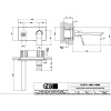 Смеситель для раковины Gessi Rilievo 59089#031 встраиваемый в стену хром (внешняя часть)