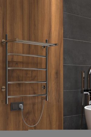 Полотенцесушитель электрический Indigo ARC с полкой LCAE60-50PR 55х60 хром