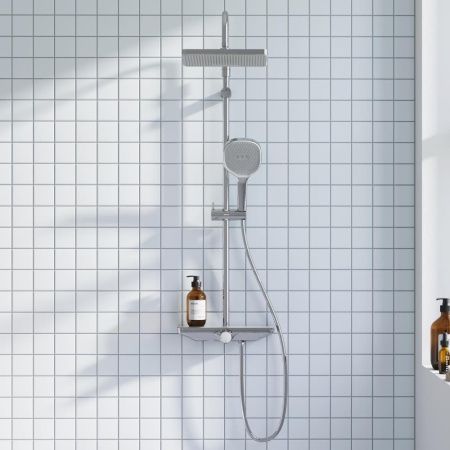 Душевая стойка Damixa Merkur 940730000 настенная цвет хром