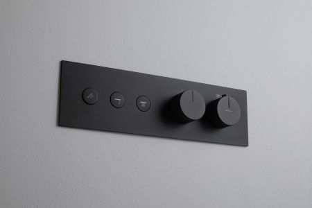 Смеситель для ванны с душем Allen Brau Liberty 5.33003-31 встраиваемый в стену черный с термостатом