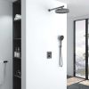 Душевая система Vincea Inspire VSFW-3I21MT2GM встраиваемая в стену цвет вороненая сталь с термостатом
