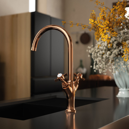 Смеситель для кухни Clever ALPINA CLASSIC 61901 на раковину медь - фото 2