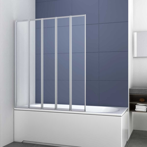 Душевая шторка на ванну Vincea VSB-32120CL 120х140 стекло прозрачное профиль хром глянцевый