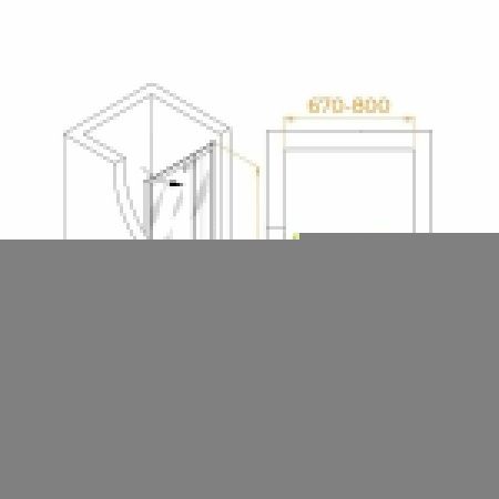 Душевая дверь RGW Passage 41080207-14 70х185 стекло прозрачное профиль черный