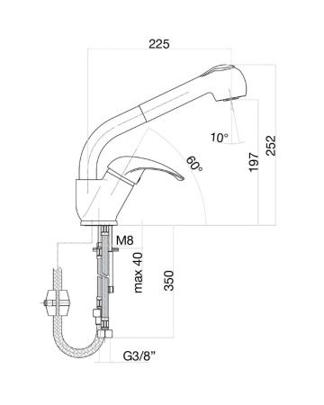 Смеситель для кухни Fiore 43CR4395 на мойку хром