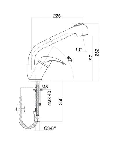 Смеситель для кухни Fiore 43CR4395 на мойку хром - фото 3