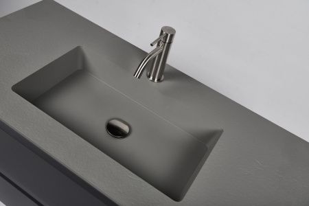 Тумба с раковиной Inda Piccadilly INDA Piccadilly 80MG Cemento 80х50 подвесная цвет черный