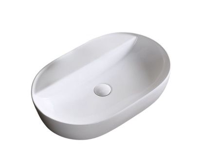 Раковина из сантехнического фарфора Cerutti SPA CR0074 60х40 накладная цвет белый 1 отверстие под смеситель