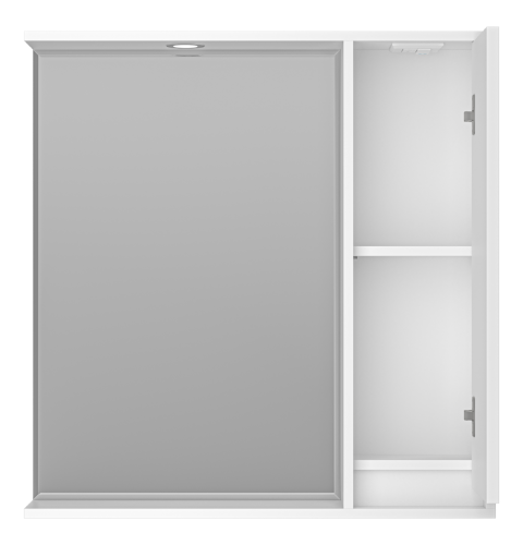 Зеркало-шкаф Brevita Balaton BAL-04080-01-П 78х14х80 подвесной цвет белый - фото 3 Зеркало-шкаф Brevita Balaton BAL-04080-01-П 78х14х80 подвесной цвет белый - фото 3