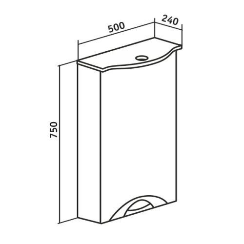 Зеркало-шкаф RUNO ИБИЦА 1075 50х75 подвесной цвет белый - фото 5