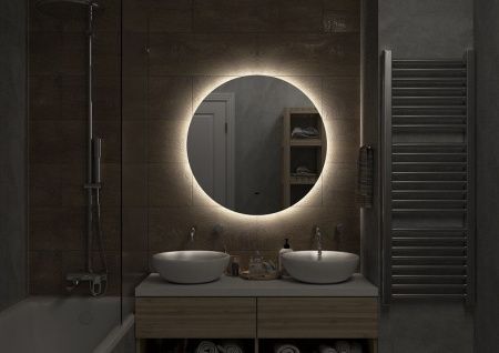 Зеркало с подсветкой Art&Max SANREMO AM-San-800-DS-F 80х80 подвесное