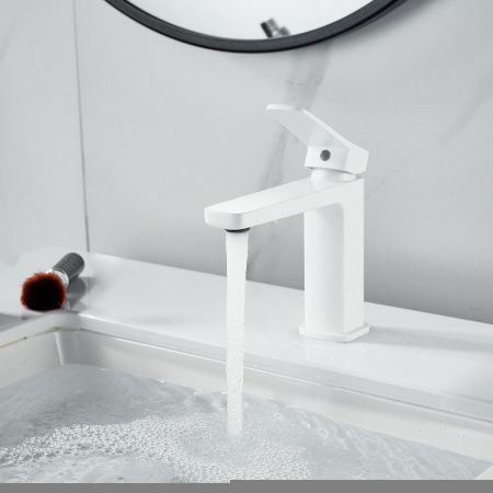 Смеситель Raffine F0199C на раковину белый