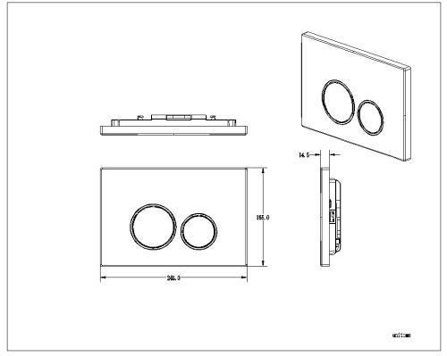 Клавиша смыва механическая AltroBagno Beni aggiuntivi AltroBagnoPFP005BQ цвет хром - фото 3
