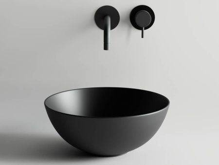 Раковина из сантехнического фарфора Ceramica Nova ELEMENT CN6004 40х40 накладная цвет черный без отверстий под смеситель