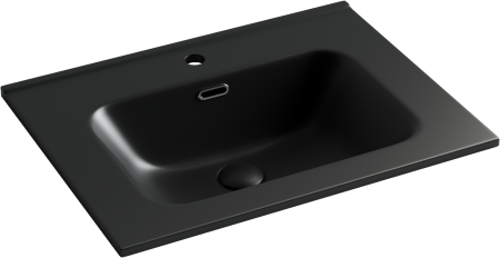 Раковина из сантехнического фарфора Ceramica Nova ELEMENT CN7001MB 61х47 накладная цвет черный матовый 1 отверстие под смеситель