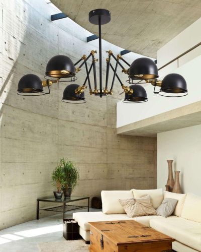 Люстра на штанге Lumina Deco Valmonti (Валмонти) LDP D015-6 BK - фото 3
