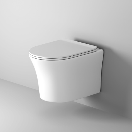 Унитаз подвесной Grossman Style GR-4475S белый глянцевый с сиденьем микролифт безободковый каскадный смыв