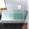 Душевая шторка на ванну Damixa Skyline DX35WBS-D080-140MT 80х140 стекло прозрачное профиль хром ориентация универсальная