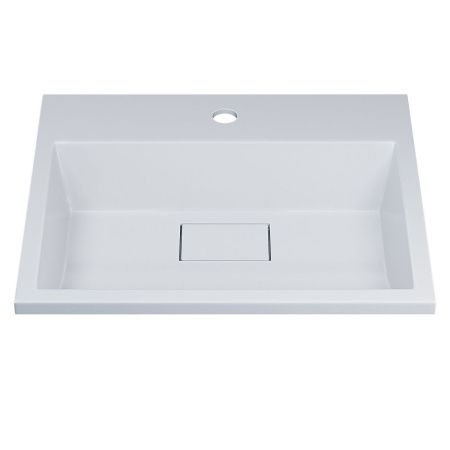 Раковина из искусственного камня Uperwood Barsa 2901120345 50х50 полувстраиваемая цвет белый