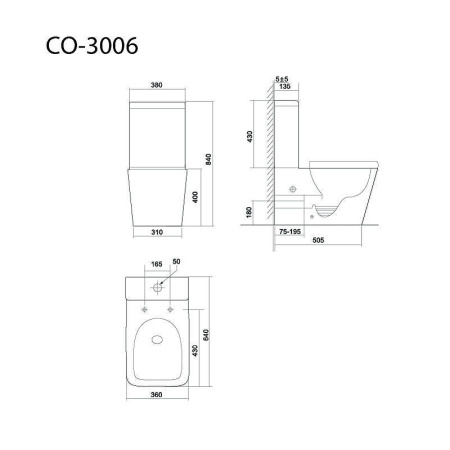 Унитаз-компакт напольный с бачком Тритон Corso Щ0000060856 белый с сиденьем микролифт безободковый смыв торнадо