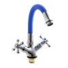 Смеситель для кухни Fashun A4419-B7263 на мойку хром/синий