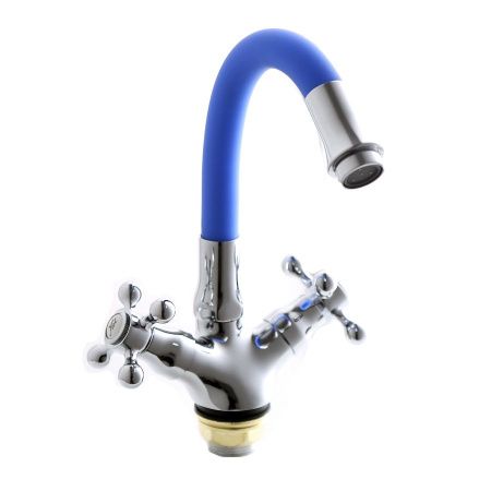 Смеситель для кухни Fashun A4419-B7263 на мойку хром/синий