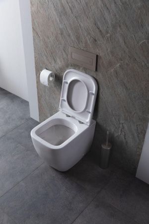 Унитаз приставной Allen Brau Infinity 4.21003.20 белый с сиденьем микролифт безободковый каскадный смыв