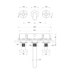 Смеситель для раковины Gessi Inciso 58190#149 встраиваемый в стену никель (внешняя часть)