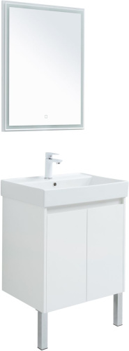 Комплект мебели: тумба с раковиной + зеркало Aquanet Nova Lite 00302532 напольный/подвесной - фото 4