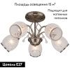 Люстра потолочная Eurosvet Gabriella (Габриелла) 30026/5 античная бронза