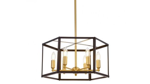 Люстра подвесная Lumina Deco Lorton (Лортон) LDP 1142-6 BK+MD - фото 2