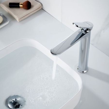 Смеситель для раковины Shevanik S43 S4311 на столешницу хром