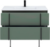 Тумба под раковину Allen Brau Reality 1.32007.CGM 100х46х50 подвесная цвет зеленый/серый
