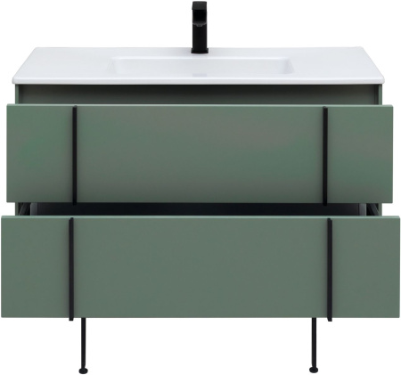 Тумба под раковину Allen Brau Reality 1.32007.CGM 100х46х50 подвесная цвет зеленый/серый
