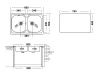 Кухонная мойка Ukinox Гранд GRP800.500 20GT8K -O 80х50 цвет хром поверхность полированная