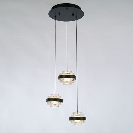 Светильник подвесной Delight Collection Indiana (Индиана) MD22030002-3A black/clear
