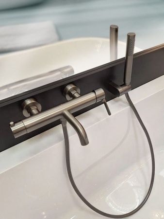 Смеситель для ванны AltroBagno Unione AltroBagnoUnione0222GM настенный оружейная сталь