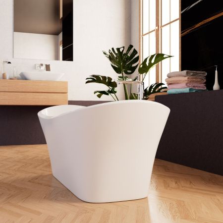 Ванна акриловая Frank 12515 170х75 отдельностоящая овальная с ножками