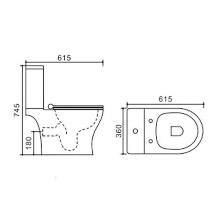 Унитаз-компакт напольный с бачком Stella Polar Ронда SP-00001877 белый с сиденьем микролифт безободковый смыв воронка-водоворот