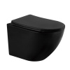 Унитаз подвесной Abber BEQUEM AC1100MB черный матовый с сиденьем микролифт безободковый каскадный смыв