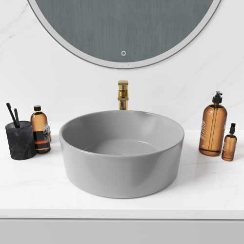Раковина Grossman Color 40 см GR-3013GM накладная цвет серый матовый - фото 2