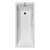 Ванна чугунная Vinsent Veron Square VSQ1707545H/VH0012GD-AS 170х75 пристенная прямоугольная с ножками с ручками
